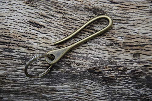 Image of Lucky Line Key Holder Utilicarry Fish Hook Key Carrier, Antique Brass, 1 Perf Pack (U14201)
