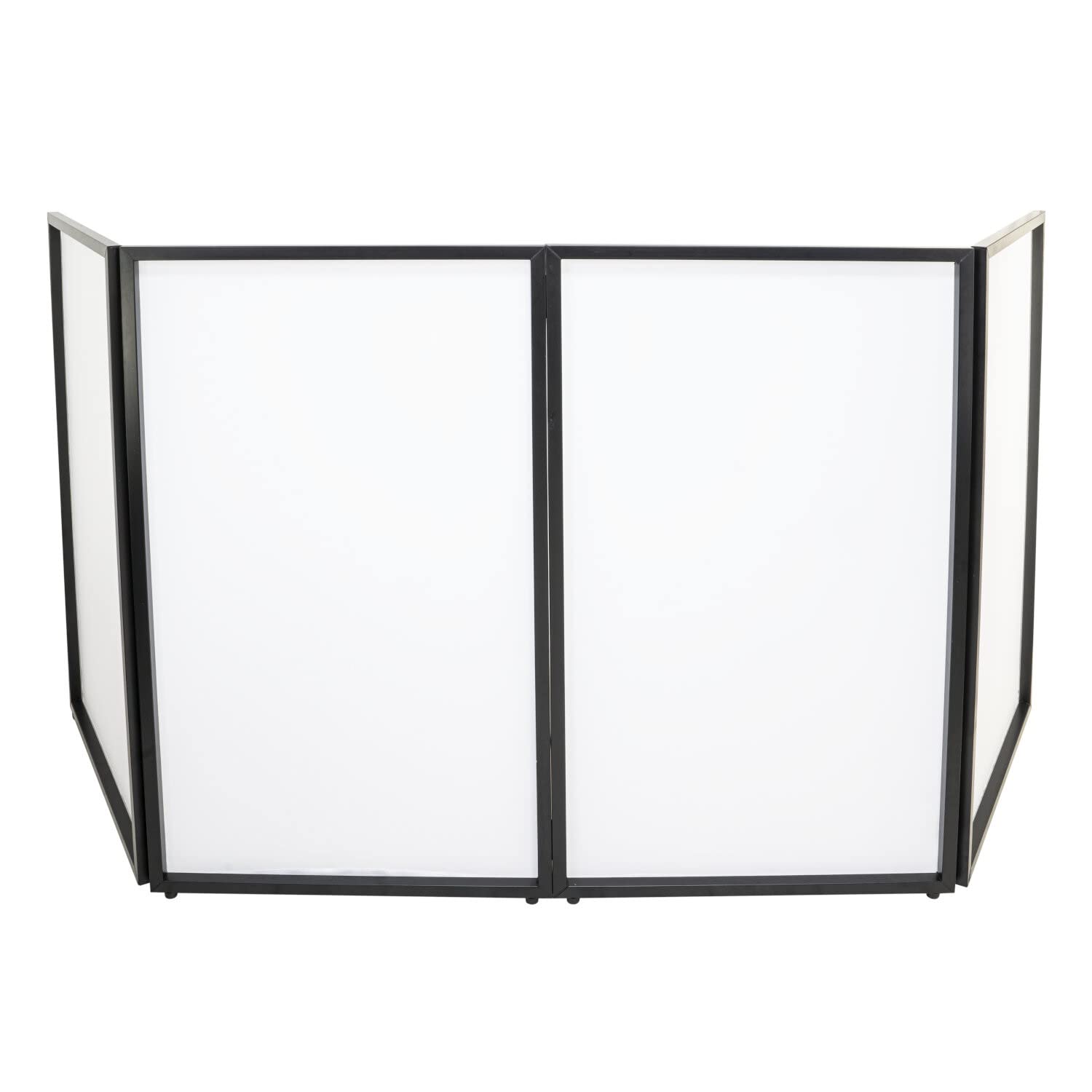Pantalla plegable para DJ de fachada blanca, cabina de DJ plegable