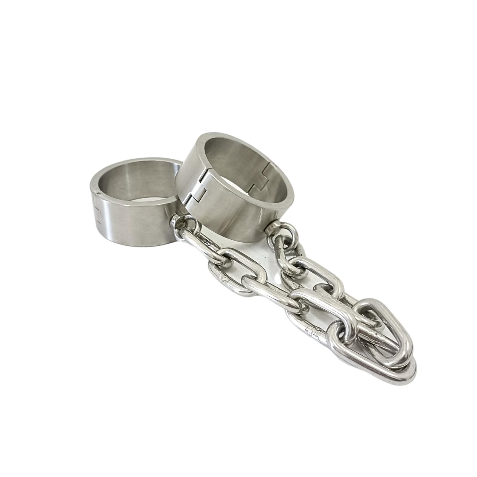 Menottes de cheville en acier inoxydable BDSM avec chaîne de 36 cm, manchettes de retenue métal, jouets sexuels SM