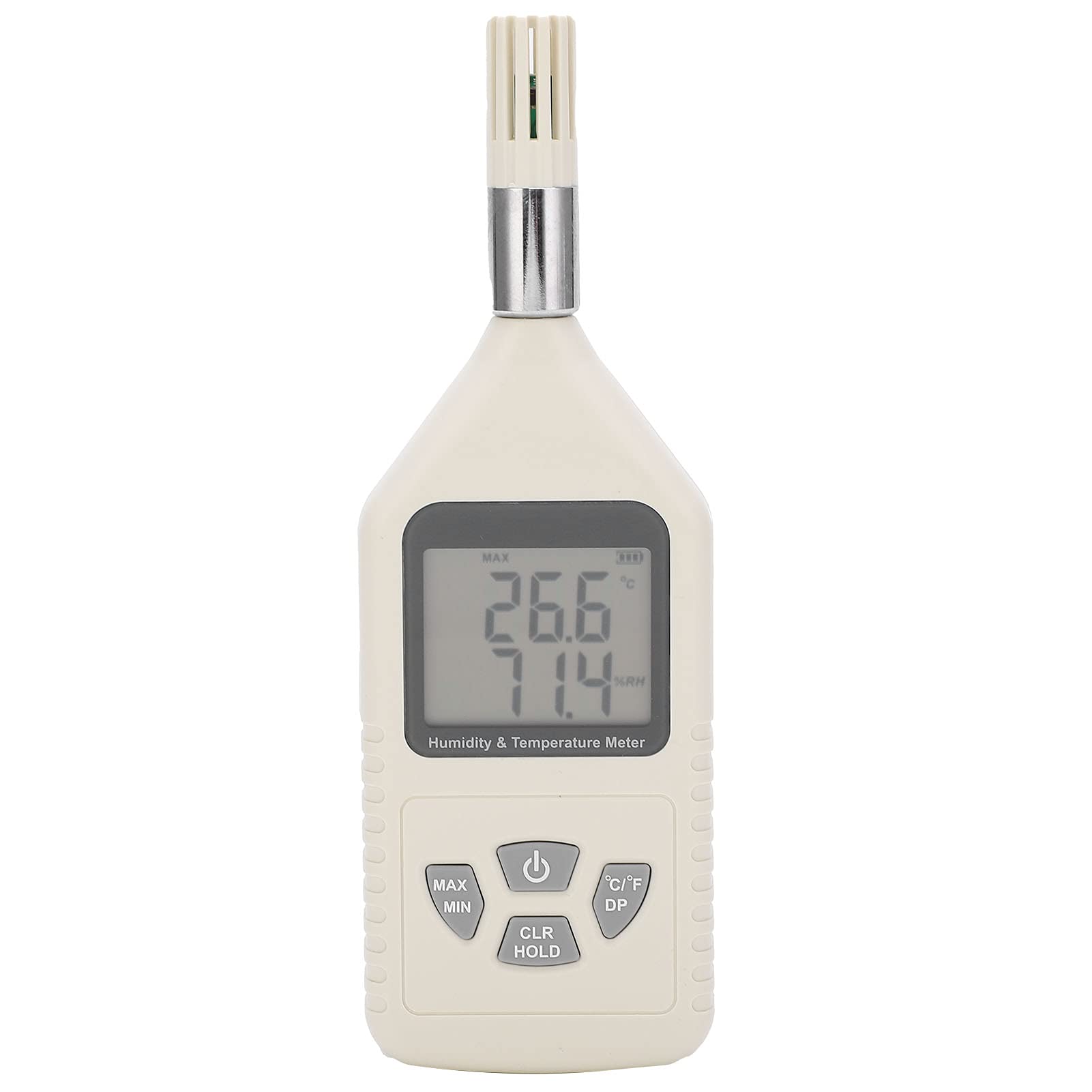 Marhynchus Termómetro Higrómetro Digital GM1360A, Medidor de Humedad y Temperatura Portátil con Pantalla LCD Grande para Almacén de Laboratorio de Fábrica, Sensores Duales -30 °C a 80 °C 0% a