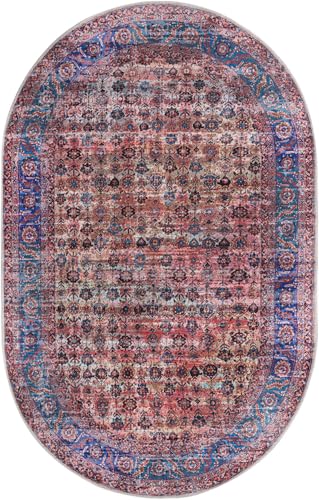 Tapete Ovalado Rosa Antiguo 5'3 x 8' miniatura 3