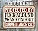 Protected by Fuck Around and Find Out-Metal Sign-Enhance security with Fafo Yard Signs, Stickers & Warning Signs - No Trespassing, Video Surveillance - Outdoor protection for peace of mind! 8