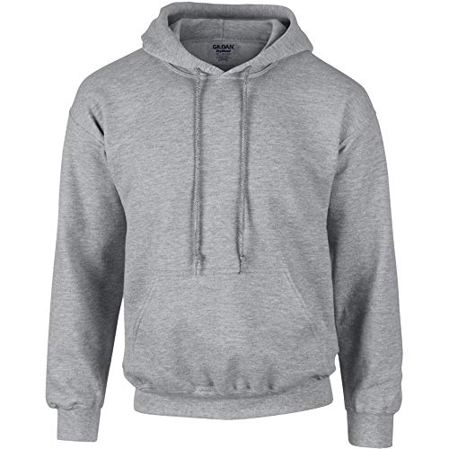 Gildan G125 DryBlend Adult Hooded Sweatshirt, Sport Grey, Large