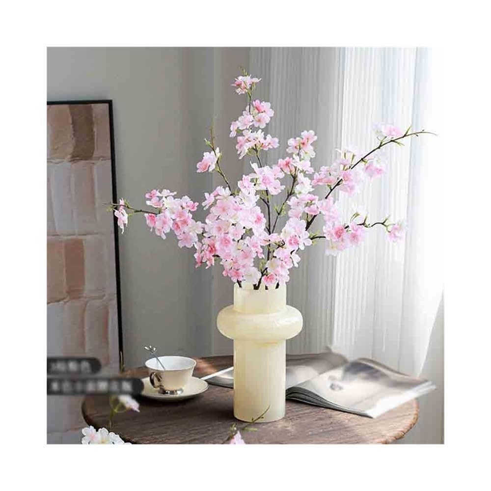 Z4T8M2K6G5 Artificial floral arrangement Simulation Peach Blossom Tree Branch Table Flower Arrangement Indoor Dining Room