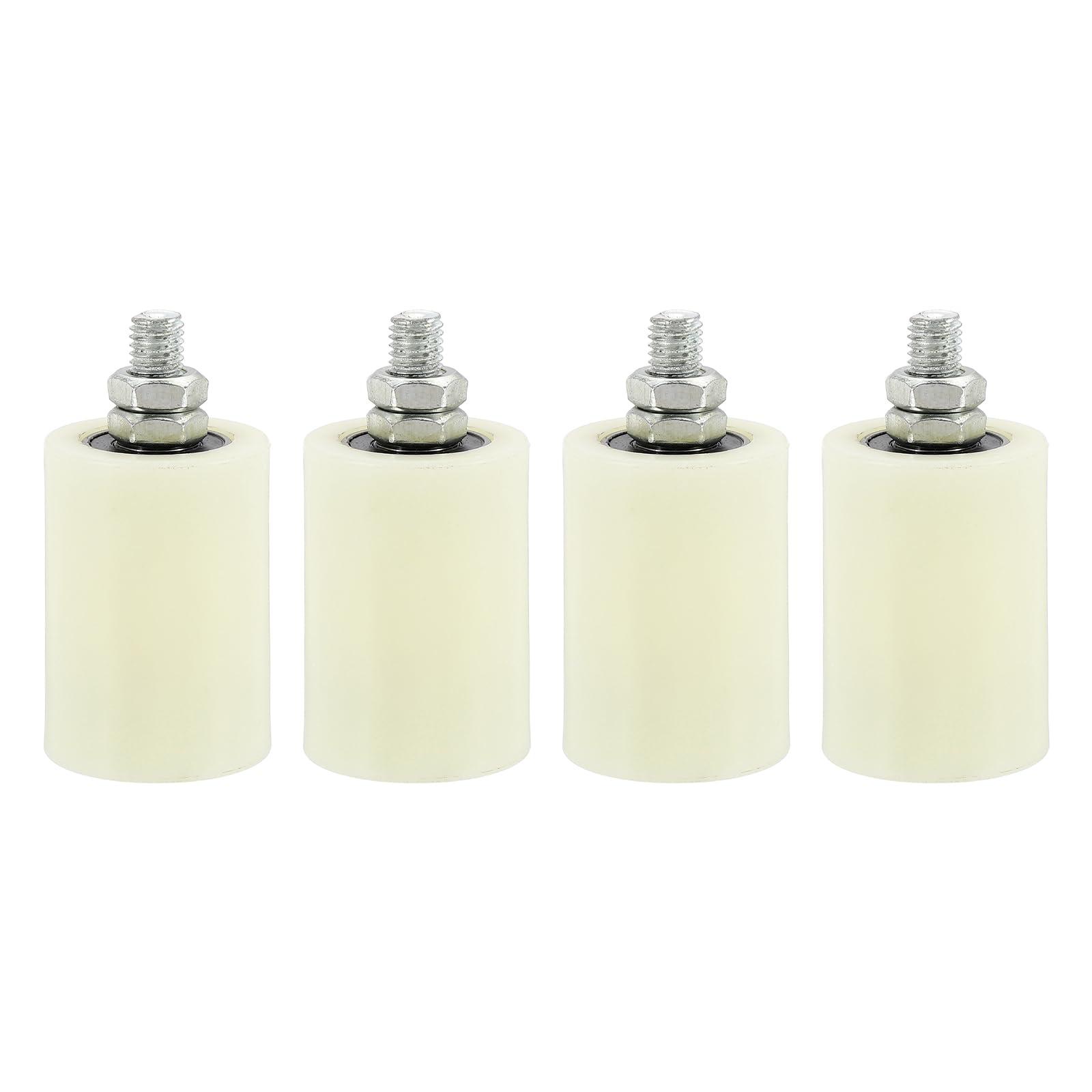 PATIKIL 70mmx50mm Slide Gate Guide Roller, 2Set Adjustable Nylon Rollers for Sliding Rolling Gate of Balconies Bedrooms Bathrooms Shops Industry, White โ image 1