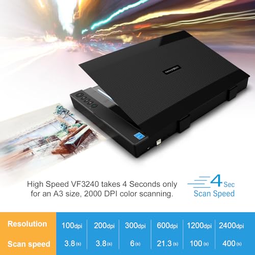 Viisan VF3240 Flatbed scanner. Max Scanning Area A3. Resolution upto 2400x2400 dpi. software for image processing and OCR text recognition. For Windows & ICA driver for Mac - Image 5