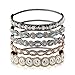 Produktbild 5 Stk. Haarschmuck Haarband Damen Strass Stirnband Kristall Haarreifen Vintage Crystal Haar-Accessoires Perlen Kopfband Handgefertigt Elastische Kopfkette für Frauen Mädchen