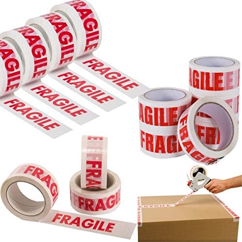 Max Solutions Low Noise 48MM x 66M Fragile Packaging Tape for Parcels and Boxes. Heavy Duty Brown Box Packing Tape Provides a Strong, Secure and Sticky Seal for Your Boxes (24)