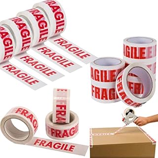 Max Solutions Low Noise 48MM x 66M Fragile Packaging Tape for Parcels and Boxes. Heavy Duty Brown Box Packing Tape Provides a Strong, Secure and Sticky Seal for Your Boxes (24)