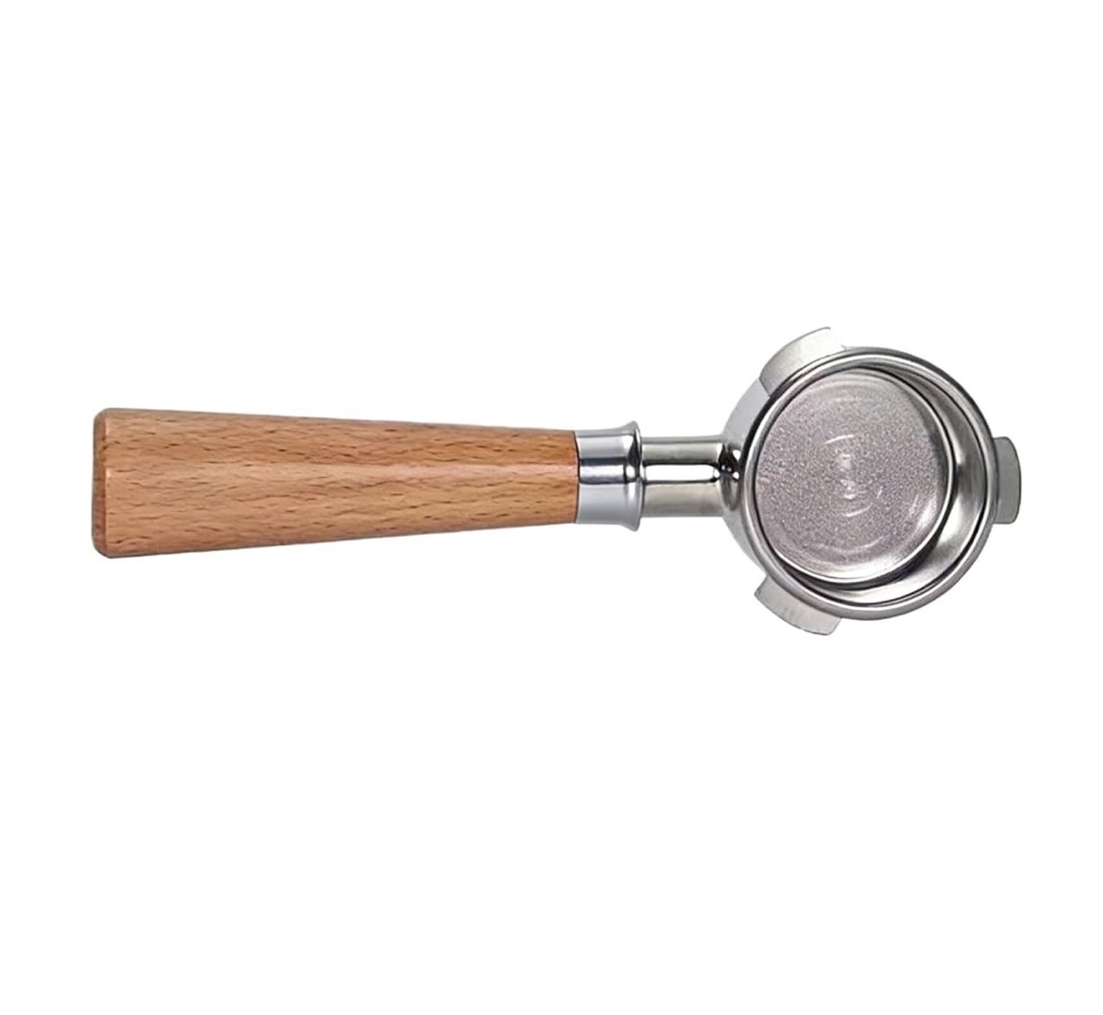 51 Mm Bodenloser Siebträger Mit Filterkorb, Kompatibel Mit HIBREW, H10B/H11/H8A/H5 Espressomaschinen-Ersatzteilen(Beech Wood handle 1pcs)