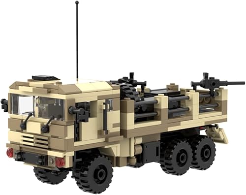 Miniatura 2 de JoySeed Juego de bloques de construcción de vehículos de camión militar, ladrillo de batalla blindado del ejército WW2, compatible con Lego COBI