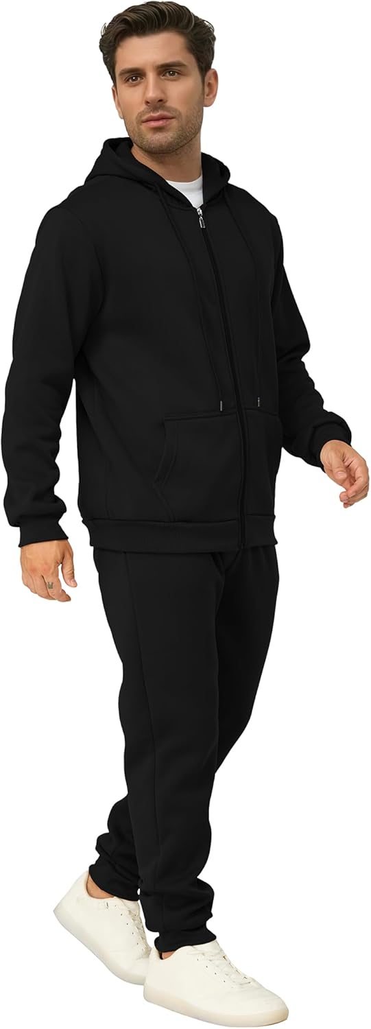 Mens Sweatsuits 2 Piece Casual Full Zip Tracksuits Zip Up Hoodie and Sweatpants Set Athletic Sweat Suits - Image 3
