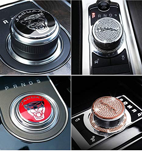 AUTO Pro Para XF XFL XE XJL XJ F-PACE Accesorios de modificación de posición de engranajes Etiqueta decorativa del coche, modelado de la palanca de cambios pegatina (taladro de cristal plateado)