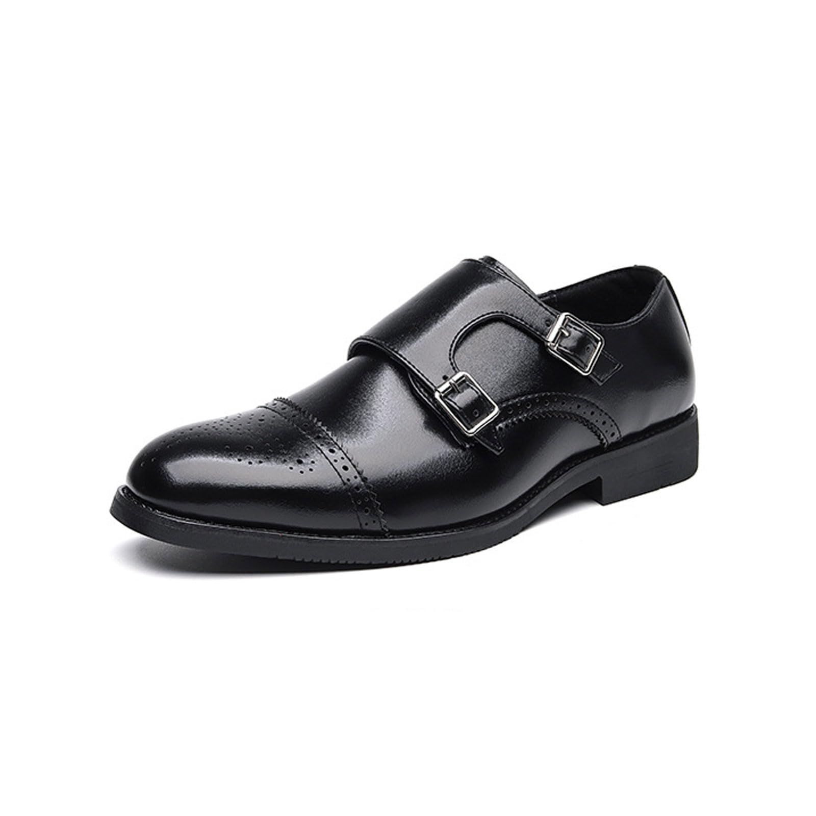 Chaussures Homme À Double Monk Strap Élégantes pour Tenue Business Décontractée, Bureau & Événements Formels