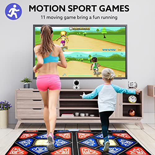 Ueevii Electronic Dance Mat For Adult Kids, Yoga Fitness Double Dancing Step Floor Mat W/Hd Camera For Hdmi Interface Tv,Rechargeable Host & Remote Controller Dance Step Pad,Non-Slip #TOP4