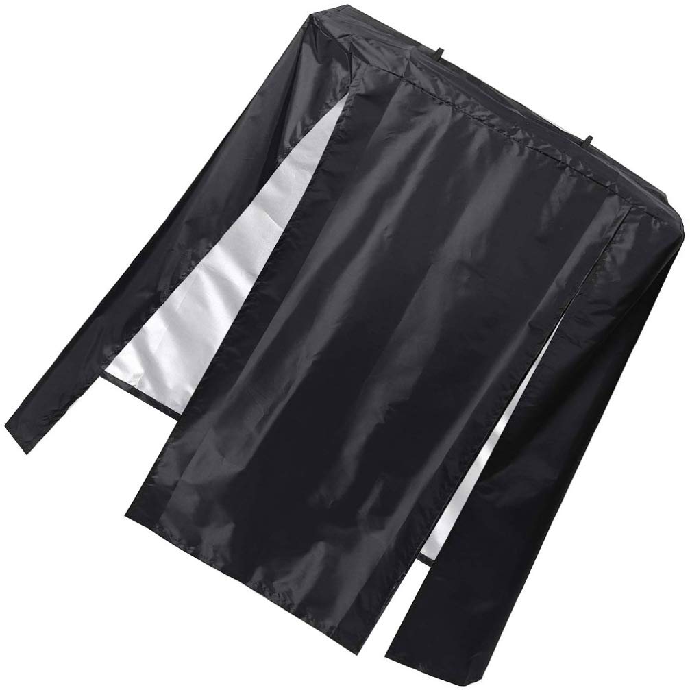VORCOOL Große Vogelkäfig Abdeckung Gute Nacht Sittich Käfig Abdeckung Waschbare Papageienkäfig Schild Papageienkäfig Rock für Outdoor-Staub Sonnenschutz Abdeckung (Schwarz)