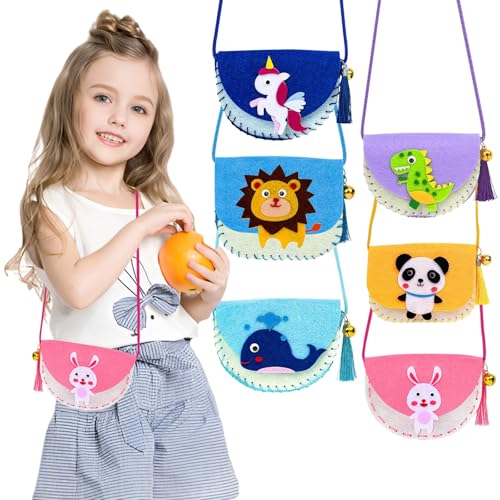 Omnikryp - Omnikryp Kit DIY Sac à Main à Coudre, Kit Couture Enfant avec Aiguilles en Plastique, Couture Créatif pour Enfant Cadeau de Bricolage pour Educatifs, À Partir de 6 ans Adapté Aux Débutants - -5%