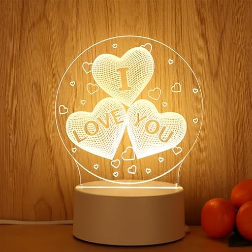 Doukesh I Love You Lámpara de Ilusión,3D LED Night Light,Luz Nocturna Acrílica Grabada,Luz Nocturna USB,3D LED Lámpara 3 Colores,Regalo para Mujer,Regalo Madre,Regalos de San Valentín | Ya disponible en tu tienda friki favorita! En mundofriki.es!