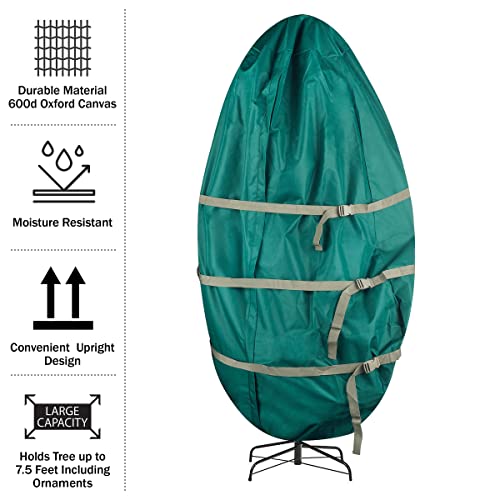 Tiny-Tim-Totes-83-DT5582-Premium-Upright-Christmas-Tree-Canvas-Storage-Cover-Bag-75-FT-Green-Foot
