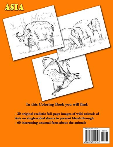 Coloring Book Animals of Asia: 20 realistic pictures + 60 unique facts about animals (Animal Planet) - Image 2