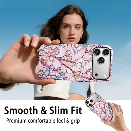 Coque iPhone 17 Pro Max esthétique motif verre teinté compatible MagSafe fleur mate - 7