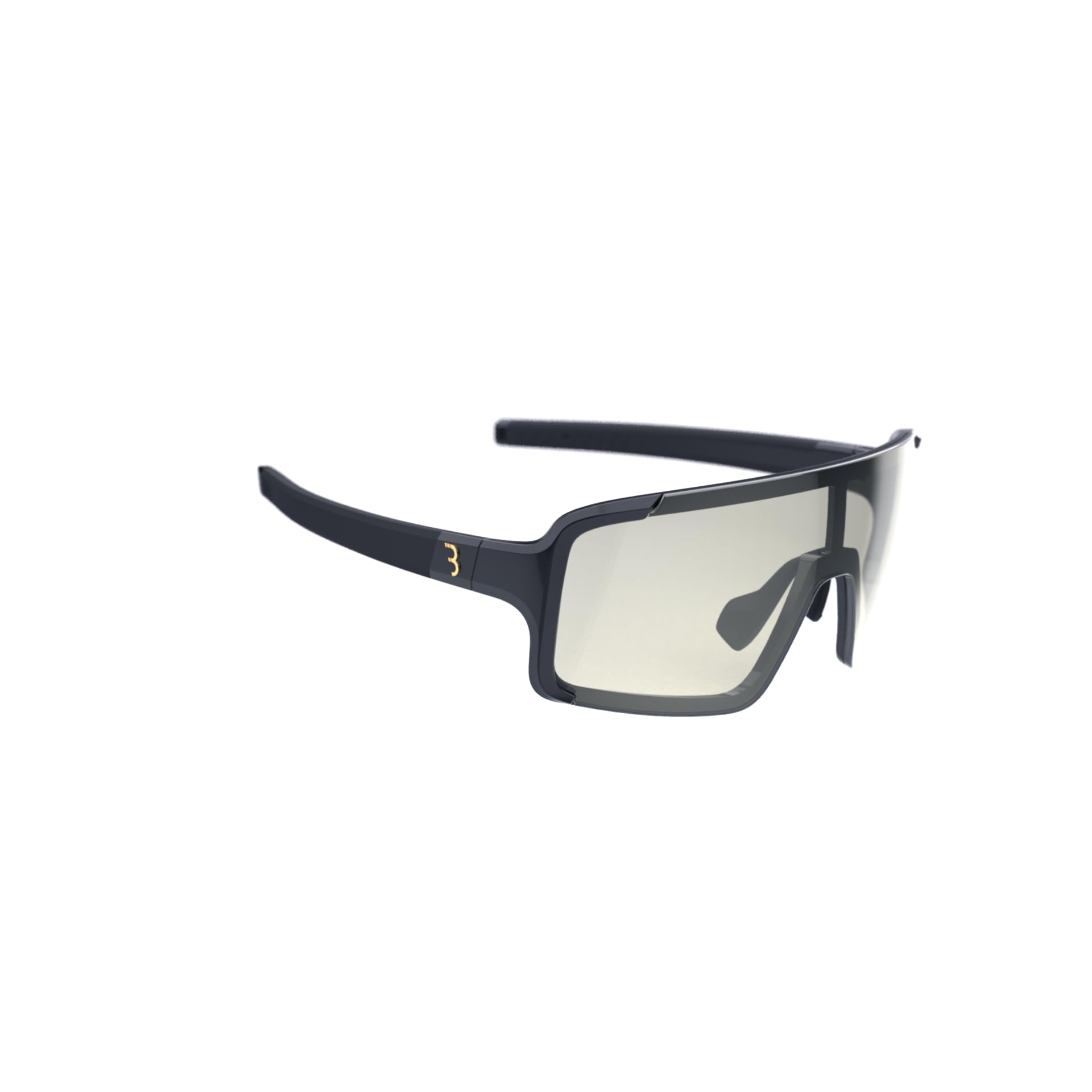 BBB Cycling Glasses Photochromic Sports Glasses Photochromic Cycling Sunglasses Men and Women Smaller Fit 100% UV Protection Gravel Bike Road Bike & MTB Chester Narrow PH Glossy Black Smoke BSG-73PH