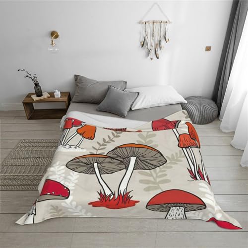 Couverture flanelle champignons pour vos soirées cocooning - 6