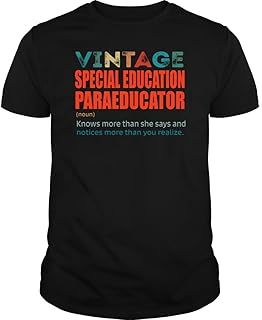 Vintage Special Education Paraeducator Knows More Than Job Title - Unisex Tee Black
