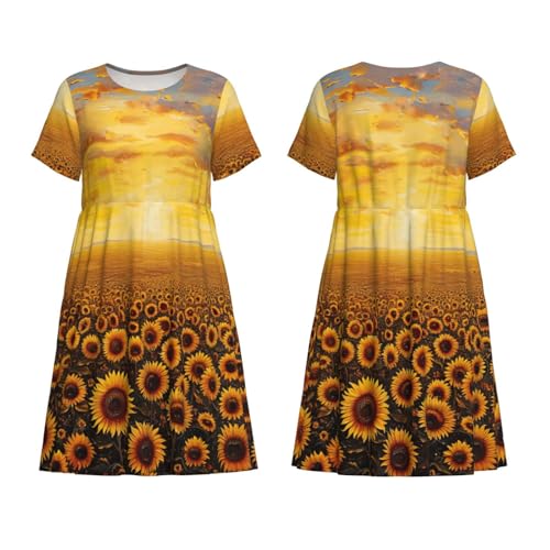 Robe d'été tournesols idéale pour vos week-ends décontractés