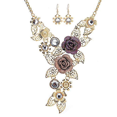 Leeyyo Elegantes Schmuck-Set mit Ohrringen und Halskette Cover