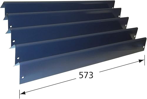 Miniatura 2 de Music City Metals 95365 Placa de calor de acero porcelánico de repuesto para modelos seleccionados de parrilla de gas Weber, juego de 5