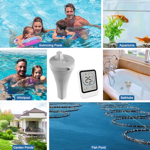 Thermometre piscine sans fil et numérique haute précision IP68