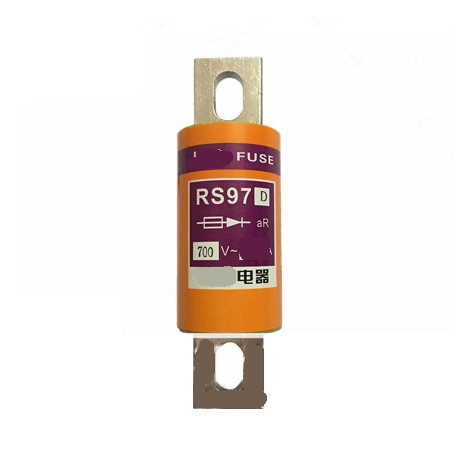 Fusible rapide RS97D 700V 100A pour protection d'équipements industriels