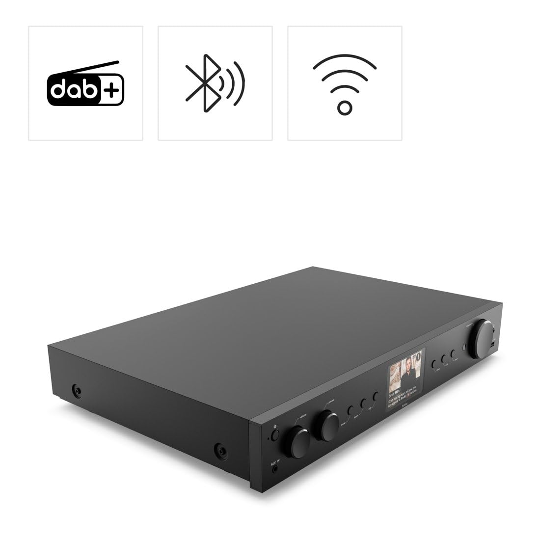 HiFi-Tuner DIT2105, DAB+ / Internetradio/Bluetooth® RX/TX, App, Schwarz