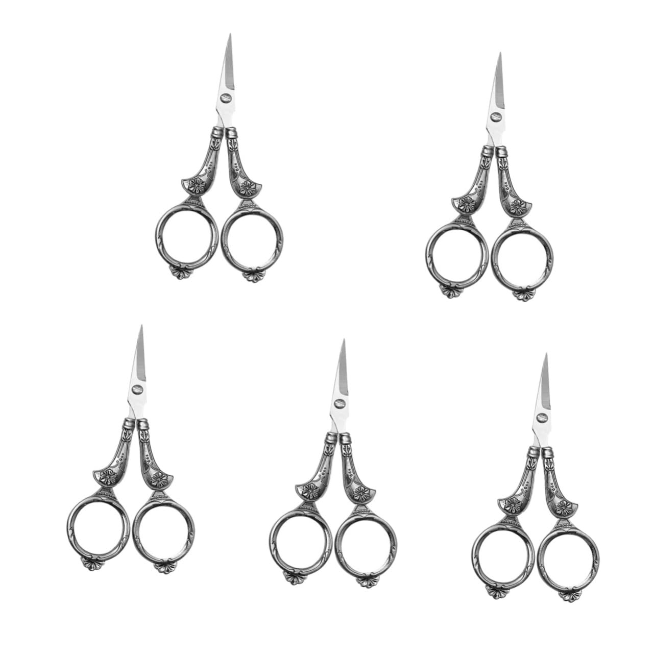 Lurrose 5stücke Retro Stickschere Aus Edelstahl Schneiderschere Für Handwerk Und Spitzes Design Ergonomischer Griff Für Nähen Und Stickerei Langlebig Und Robust