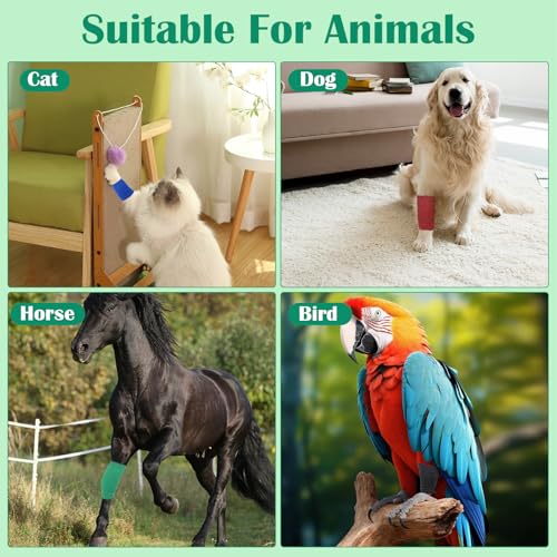 YSWOVUO 12 Rollen Selbstklebender Verband 2,5cm x 4,5m, Haftbandage Selbstklebend, Vliesstoff Selbsthaftende Bandage, Elastischer Binden Verband für Stretch Sportler, Handgelenk, Knöchel, Pet