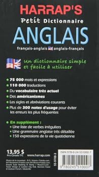 Hardcover Harrap's Petit Dictionnaire: francais - anglais/ anglais - francais (English and French Edition) [French] Book