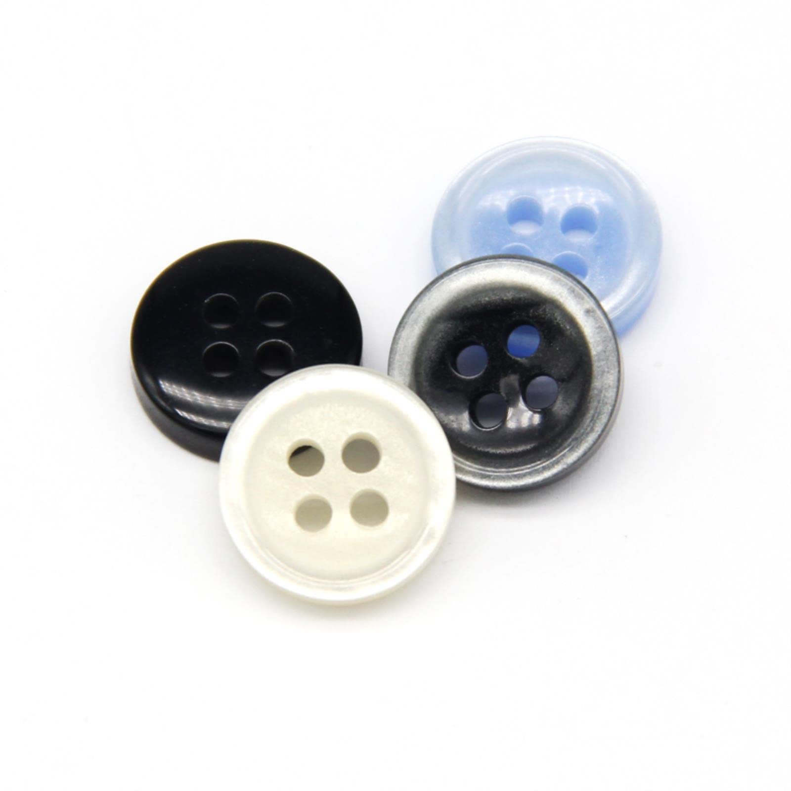 30 szt. 4 otwory 9-11 mm okrągłe guziki koszulowe do odzieży słodkie ubrania odzieżowe dekoracje robótki ręczne akcesoria DIY(Red,11mm)