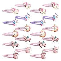 20 Stücke Haarspangen Mädchen,Einhorn Haarspangen Spangen,Glänzend Einhorn Haarspange,Nette Haarklammern Mädchen,Geeignet für Mädchen Kinder Baby Geschenke