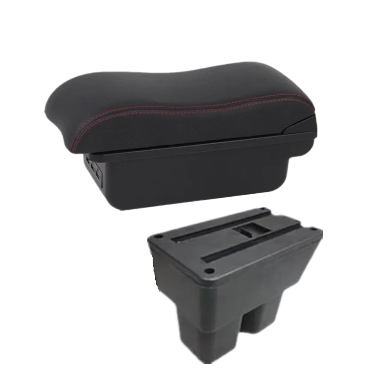 UMDJJU For Suzuki For Jimny 2019-2025 Car Armrest Box Storage Dedicated Retrofit Interior Accessorie Car Centre Console Armrest Box(B2 Black red 3USB)