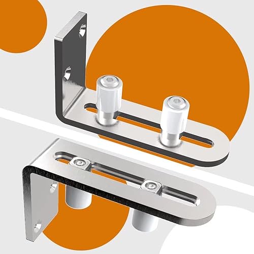 Miniatura 16 de Adjustable Floor Guide Sliding Barn Door Floor Guide Wall/Door Bottom Guide Black (Black 2-Pack)