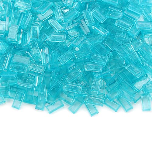 Briques de construction bleu pâle 1x2 pour créer des rivières lisses