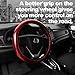 Madmax Plating Steering Wheel Cover with Charming Sparkling Color, Universal Fit 14.5 Inch Car Wheel Protector, Anti-Slip Sport Leather Steering Wheel Cover for Men, Women and Girls, Red
