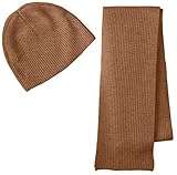Williams Cashmere Men's Ribbed Hat and Scarf Boxed Set