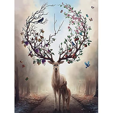 Larcele 500 Pieces Jigsaw Puzzle Elk animal Art Paintings Wooden Puzzle for Adults Kids ages 14+ YZPT-02(6605) Cover