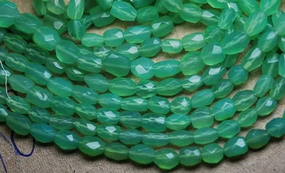 Chrysoprase Chalcedony ovales 6-7mm pour sublimer les bijoux ternes sans éclat - 4