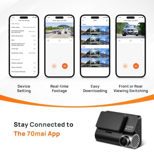 70mai A810 4K HDR Dual Channel Dash Cam - Image 8 of 8