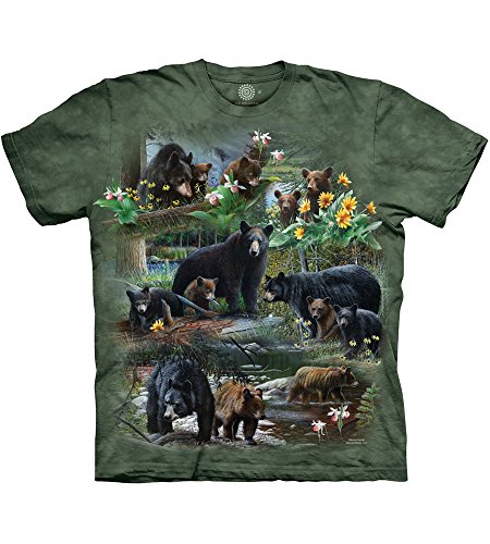 The Mountain Mens Bear Collage T Shirt, Green, Large Us #TOP8