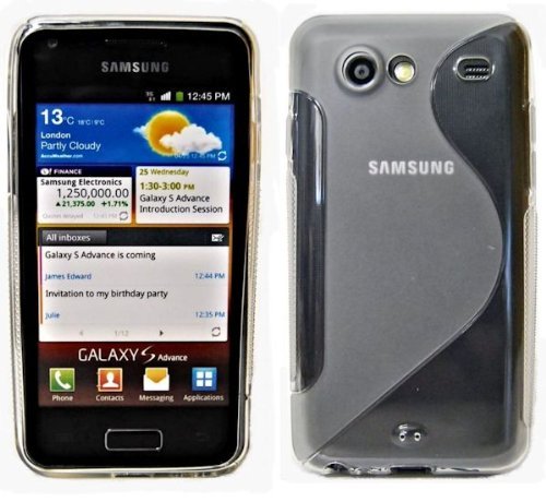 Energmix® S-Line Custodia Protettiva TPU Compatibile con Samsung Galaxy S Advance i9070 Custodia in Silicone Trasparente