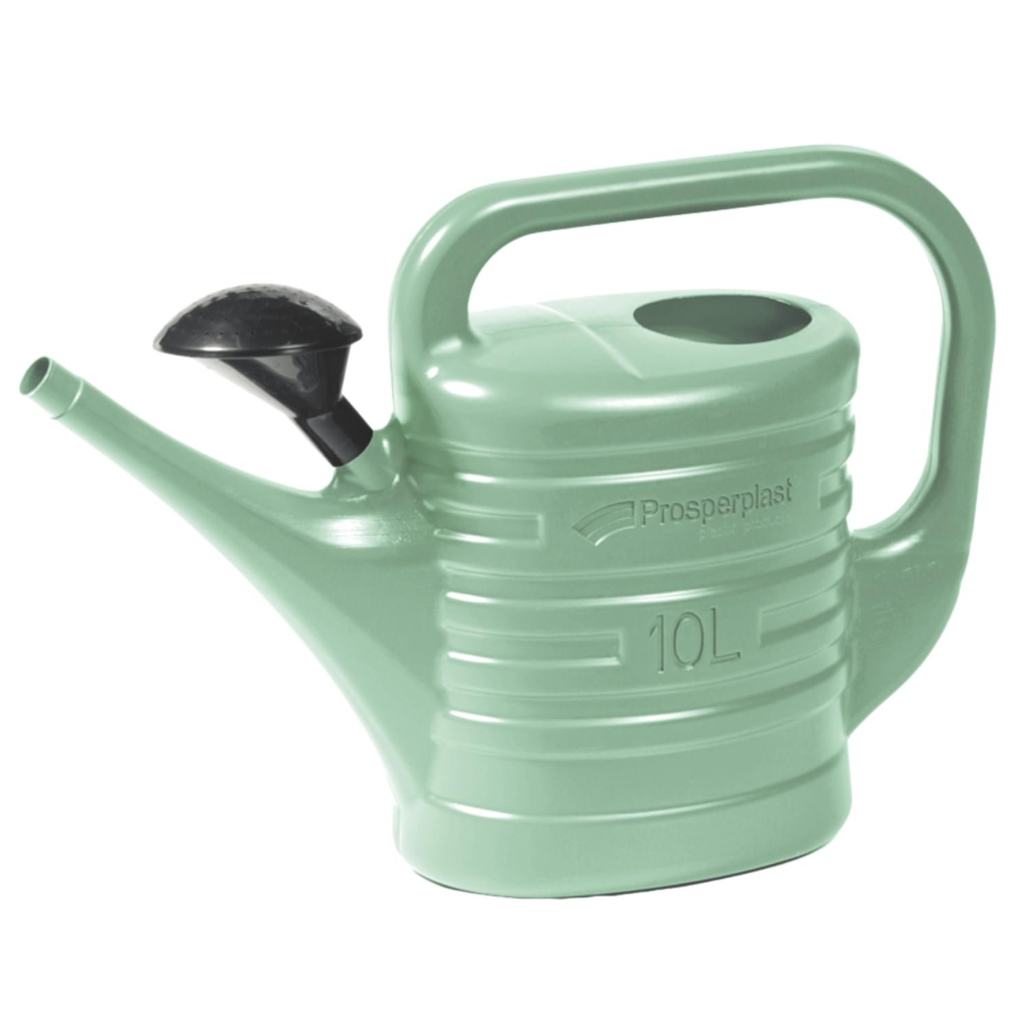 B&Q -  Garden Watering Can Plastic Large Handle  Outdoor Indoor With Rose 10L Sage